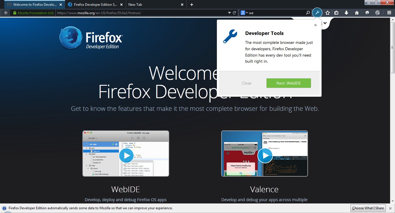 Mozilla Introduces Firefox Developer Edition